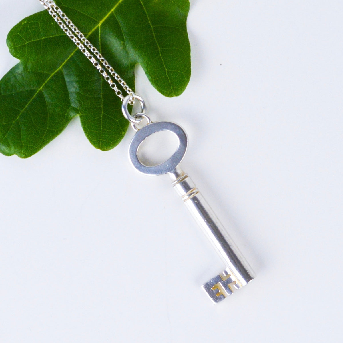 Skeleton key store necklace