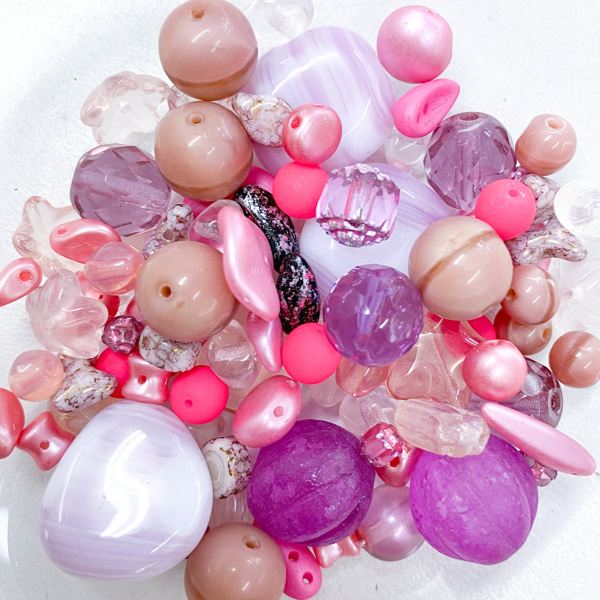Mix Glass Heart Bead Mix Valentine Bead Mix Valentines Beads Czech Glass  Beads Bohemian Beads Opaque Mix Hearts 6mm 20pc